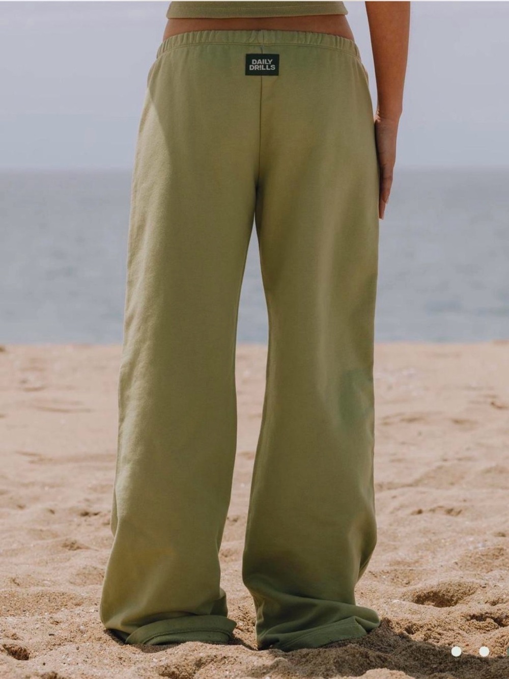 Daily Drills Matcha Wide Leg Sweatpants